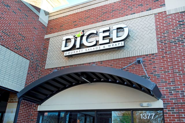 Exterior of Diced Restaurant in Cary