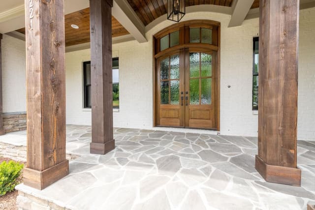 Front Porch with Wooden Columns