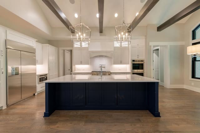 Kitchen with Exposed Ceiling Beams