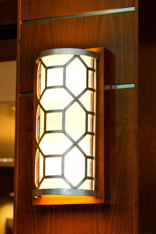 Silver Sconces in Paragon Bank Lobby