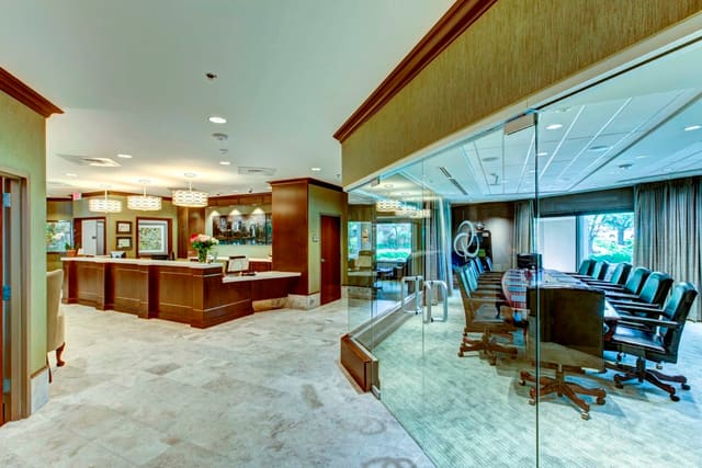 View into Board Room and Teller Area at Paragon Bank