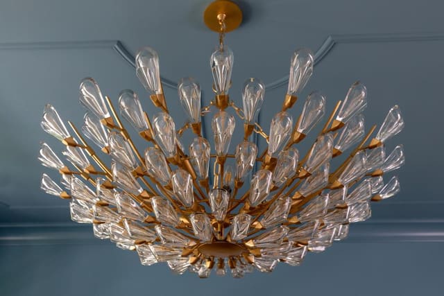 Close Up Dining Room Chandelier