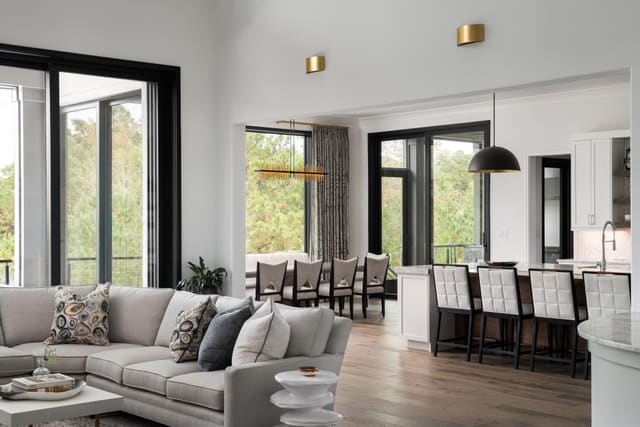 Open Concept Living Overlooking Breakfast Nook & Kitchen