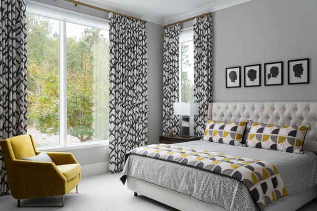 Bedroom with Statement Drapery