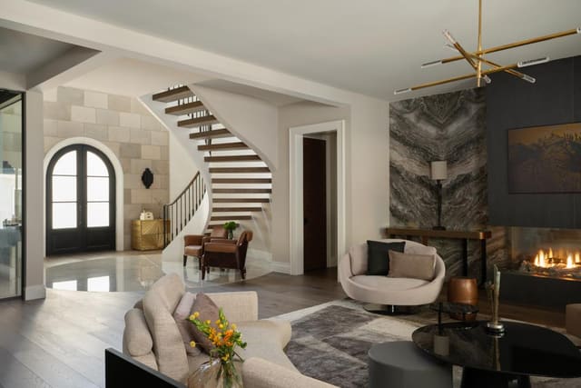 Open Concept Living Room & Foyer