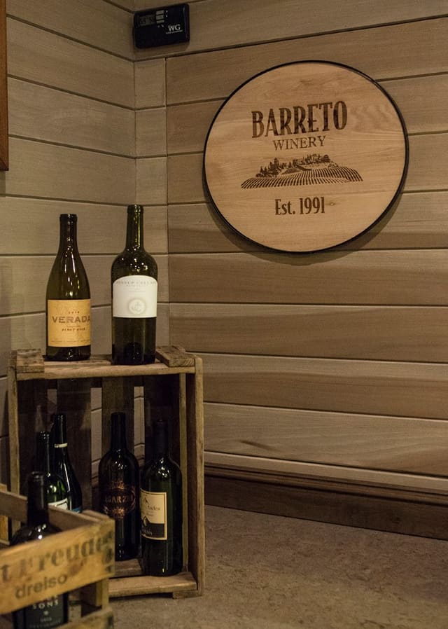 Custom Family sign in remodeled Wine Room