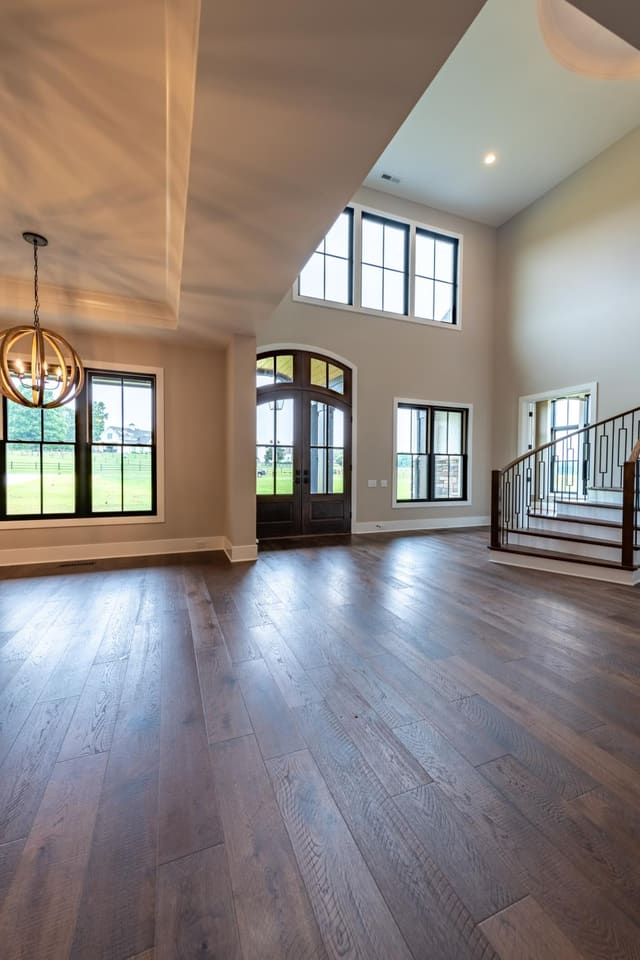 Foyer with Arch-Top Double Entry Doors