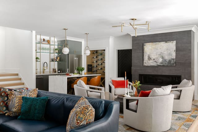 Basement living room.