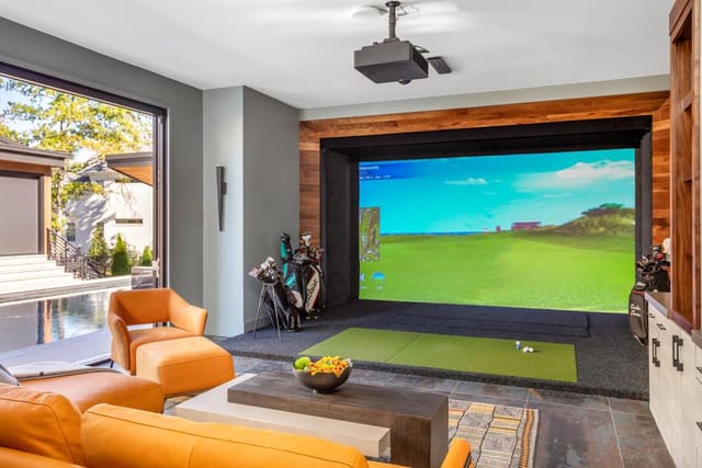 Interior Poolhouse Gaming Area