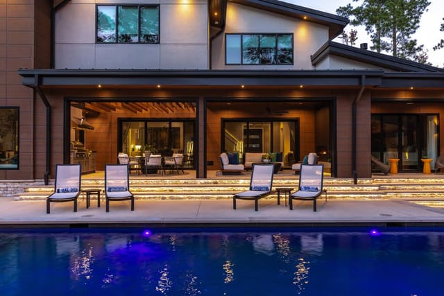 Poolside Overlooking Back Patio