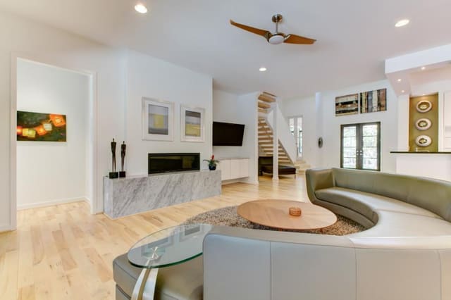 Modern Family Room in Avalaire neighborhood
