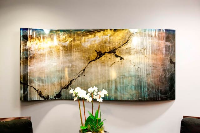 Metal artwork in Hatteras Lobby
