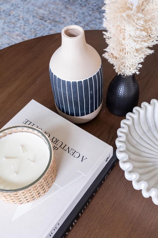 Coffee table decor.
