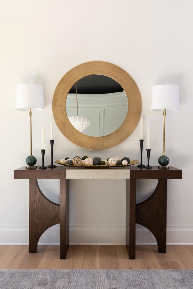 Entryway Console Table with Decorative Mirror