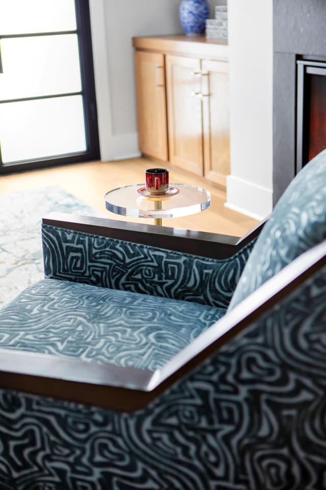 Close Up Patterned accent chair