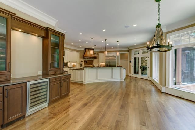Kitchen in Raleigh home, showing Breakfast Nook and Bar