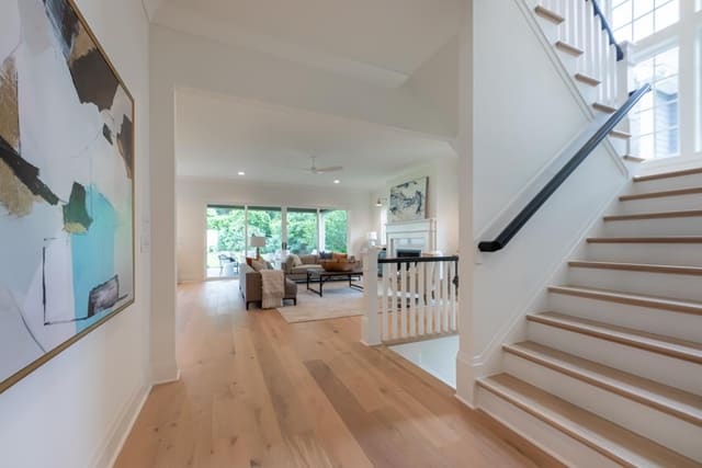 Open stairway into living area