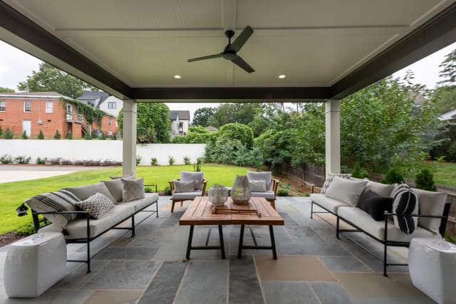 Outdoor area with neutral tones