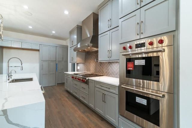 Kitchen with Marble Countertops