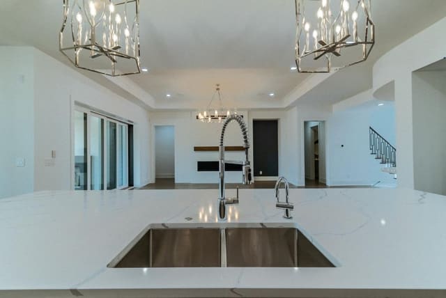Kitchen Overlooking Living Area