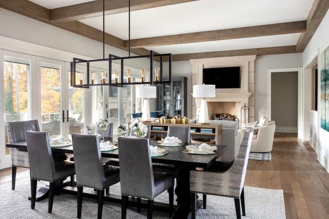 Dining Room with Lee Dining Chairs and Global Views Decorations