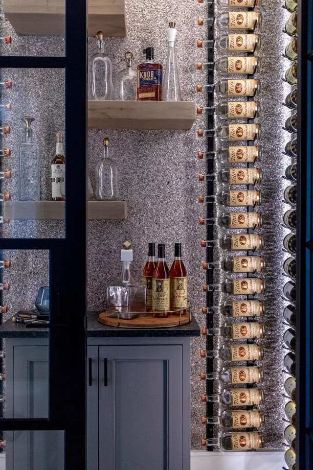Bar Area with built-in Bottle Holders