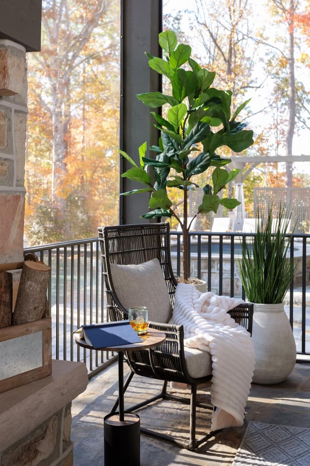Palecek Chair with Greenery
