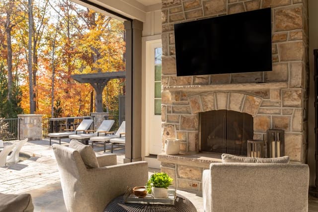 Outdoor Seating Area with Swivel Chairs