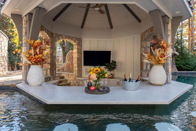 Outdoor Swim-Up Pool Bar
