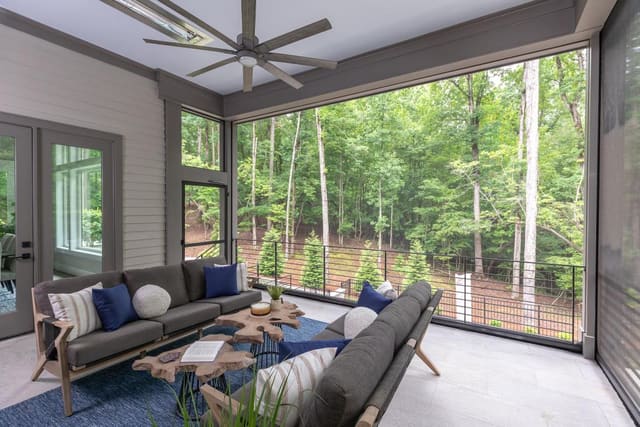 Sun Room with Backyard View