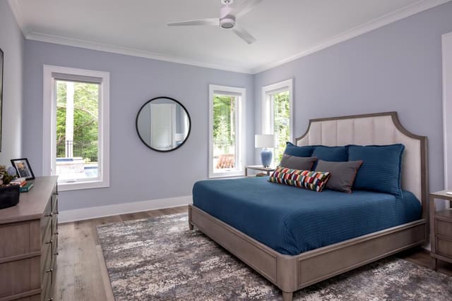 Downstairs Bedroom with Backyard View