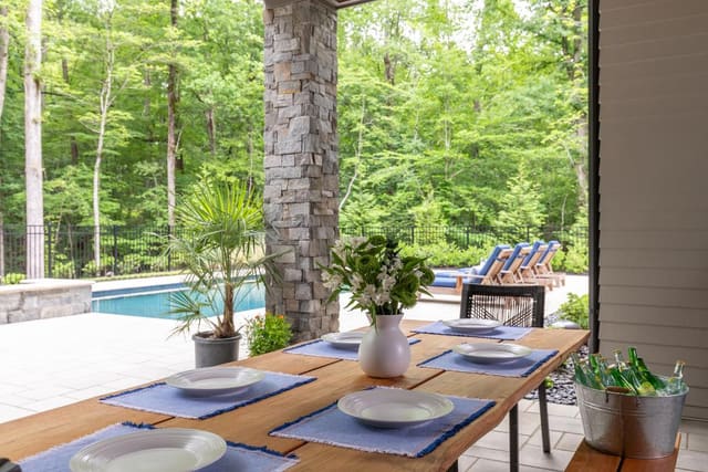 Close up of Outdoor Dining Area